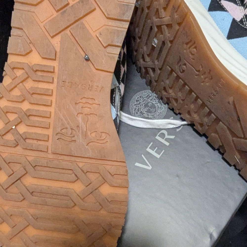 Versace Black and Pink Patterned Sneakers - Picture 5 of 7